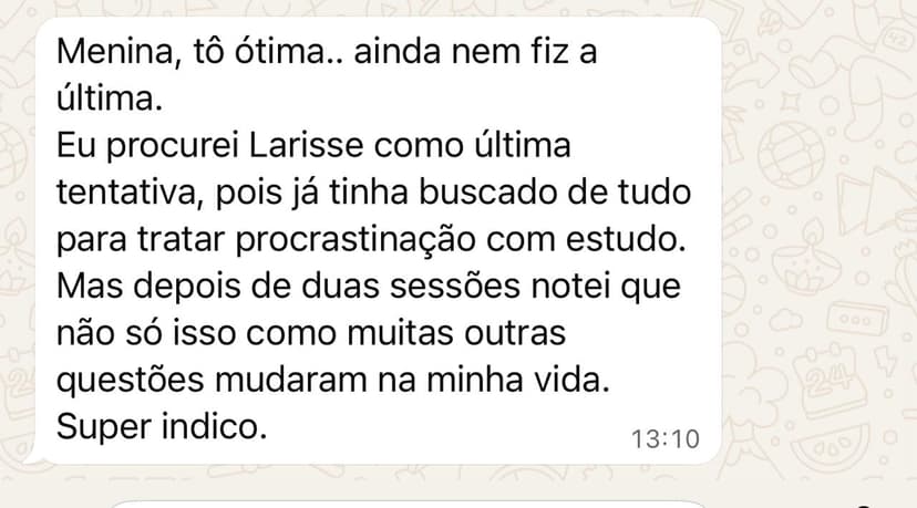 Depoimento de paciente